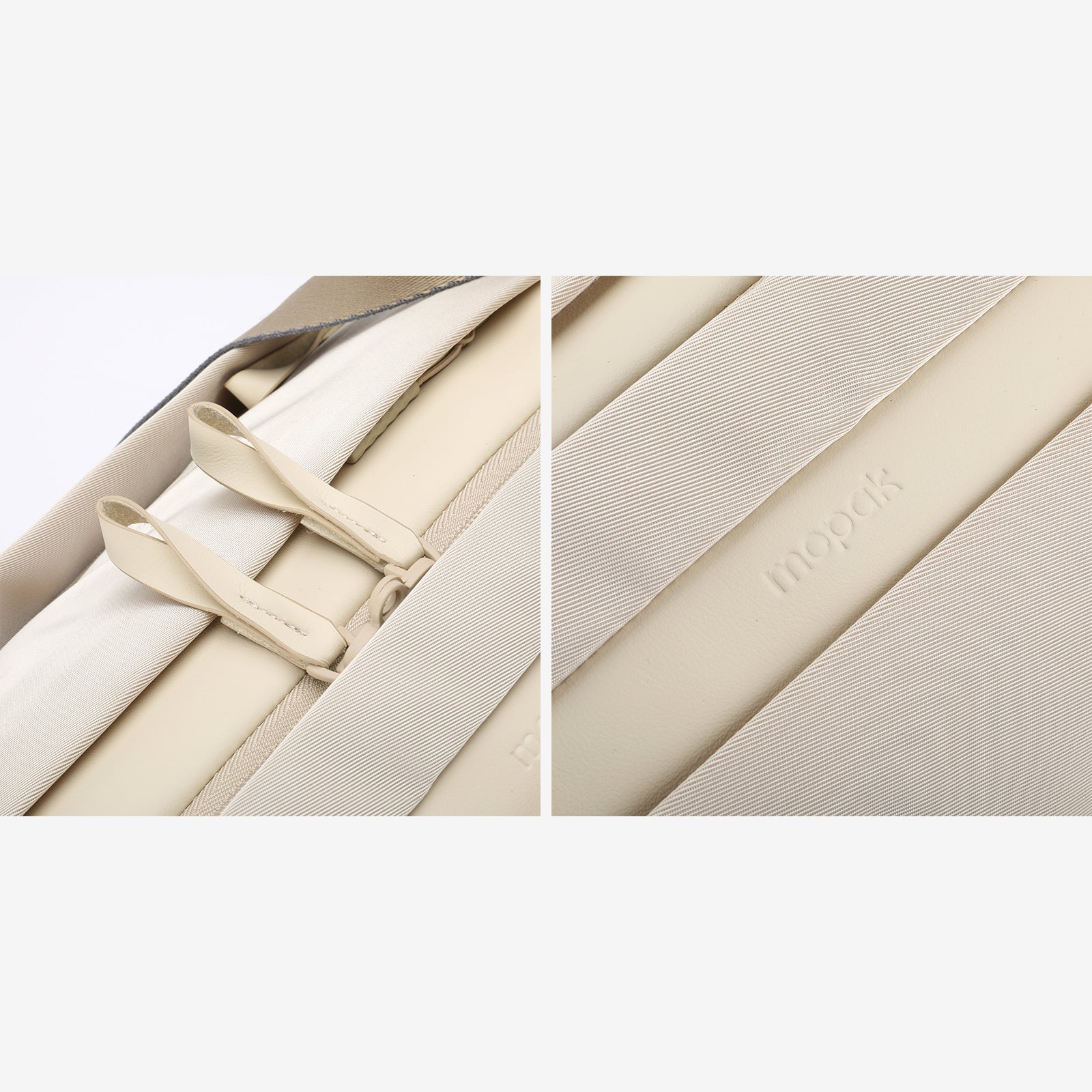 Mopak Weekender Duffel Bag waterproof high quality zippers #color_natural
