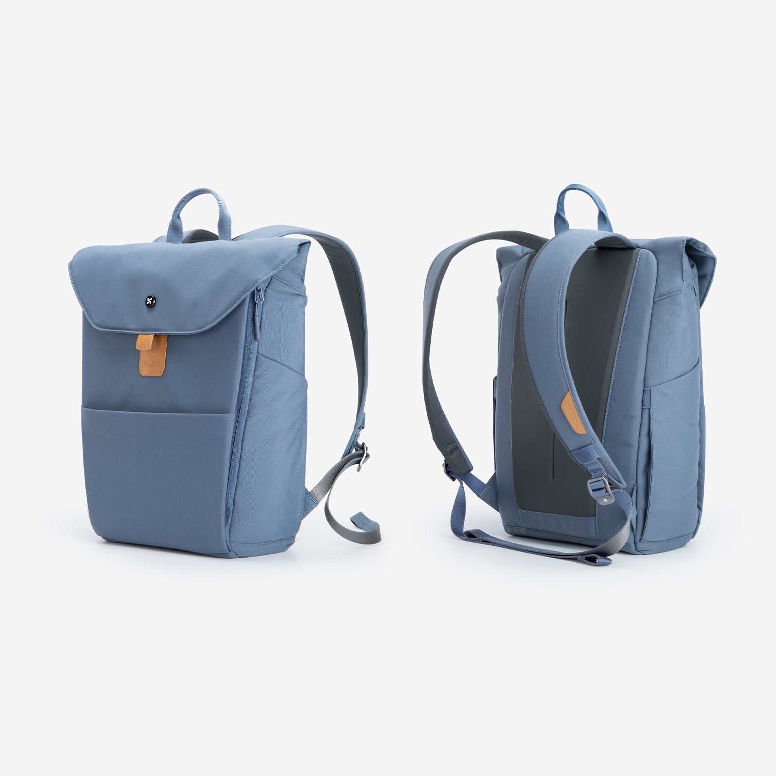  Mopak Sleek Backpack front and back #color_blue