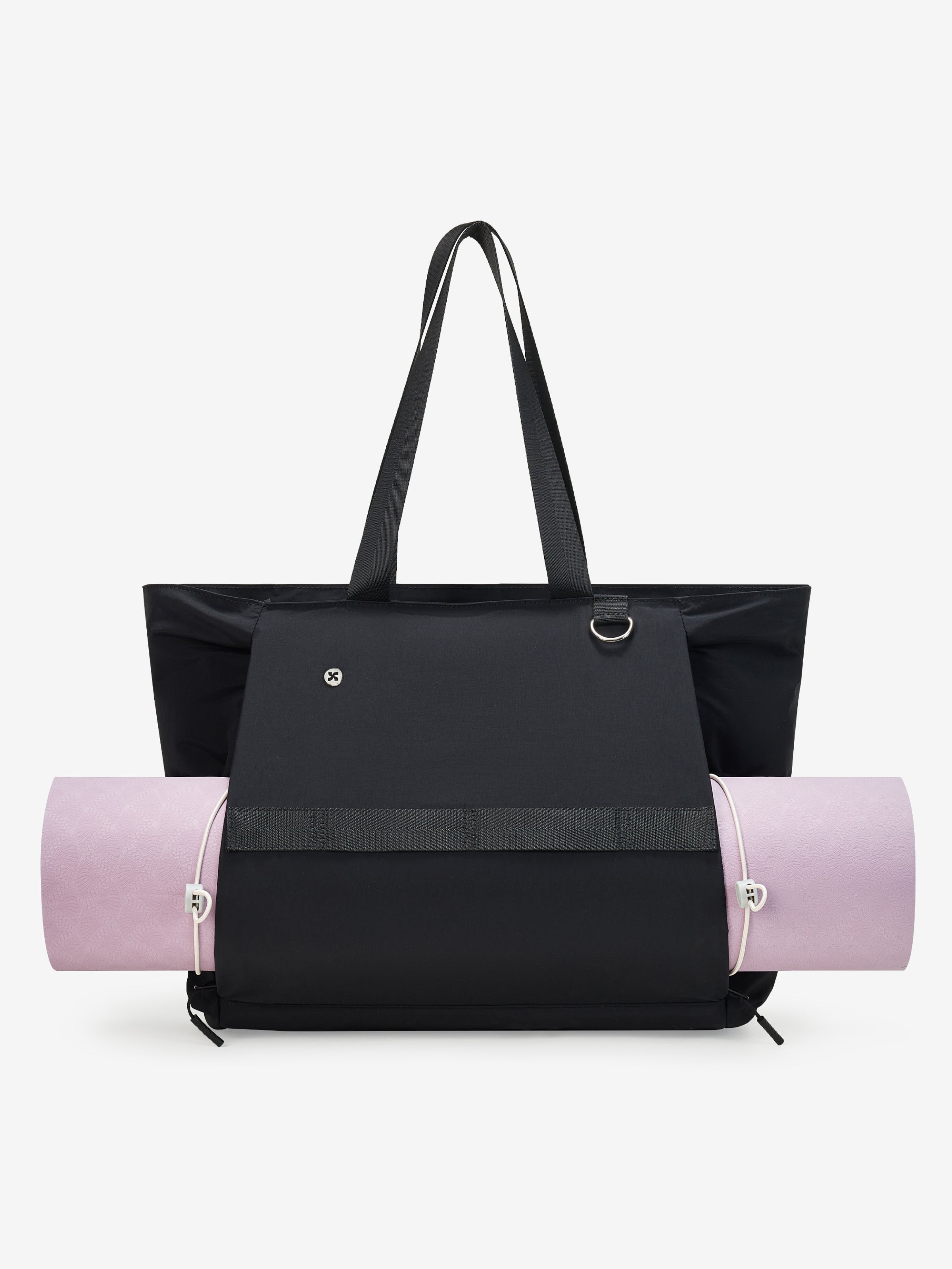 Air Daily Tote with yoga mat holder, perfect for work, gym, and travel.